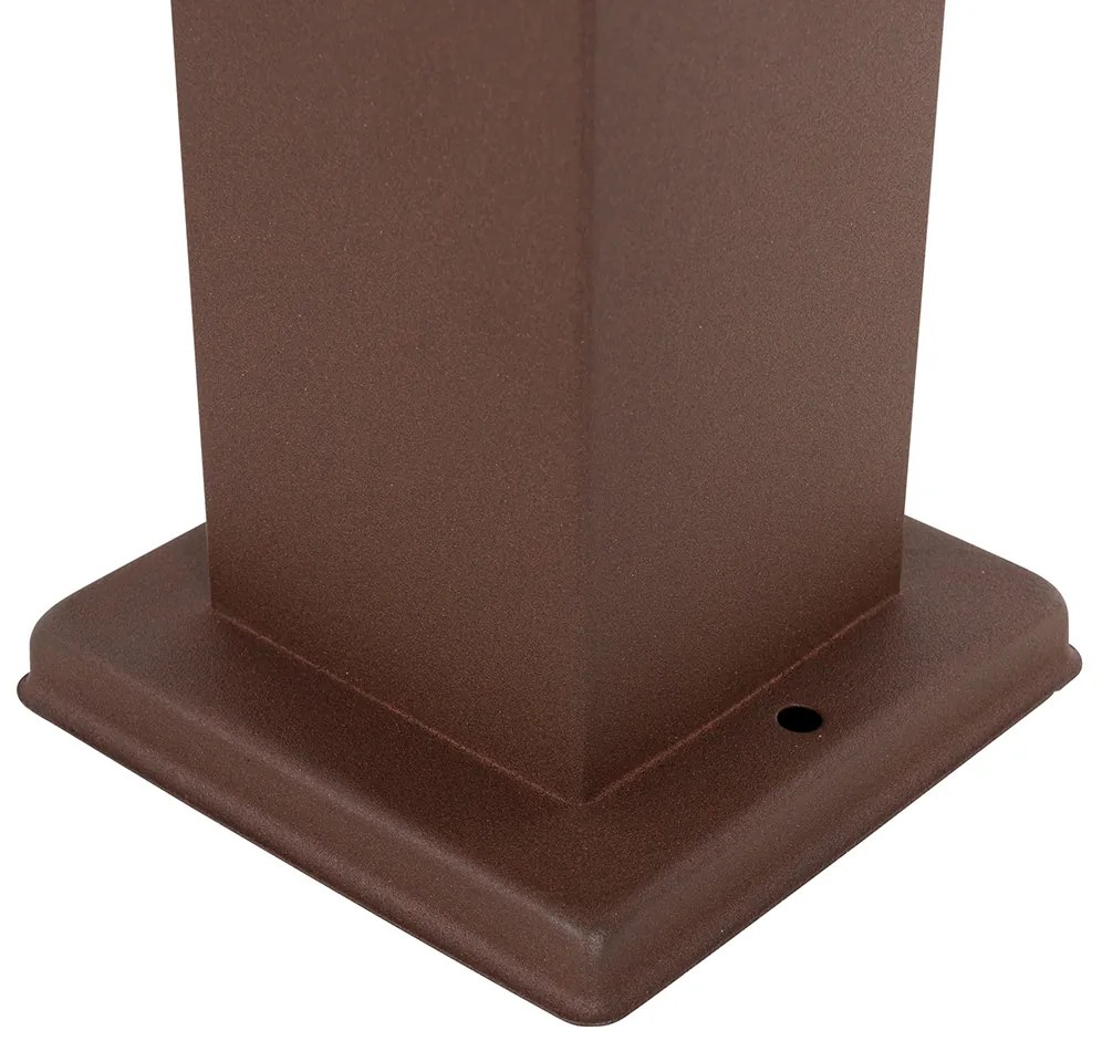 Buitenlamp roestbruin 80 cm met stopcontact IP44 - Malios