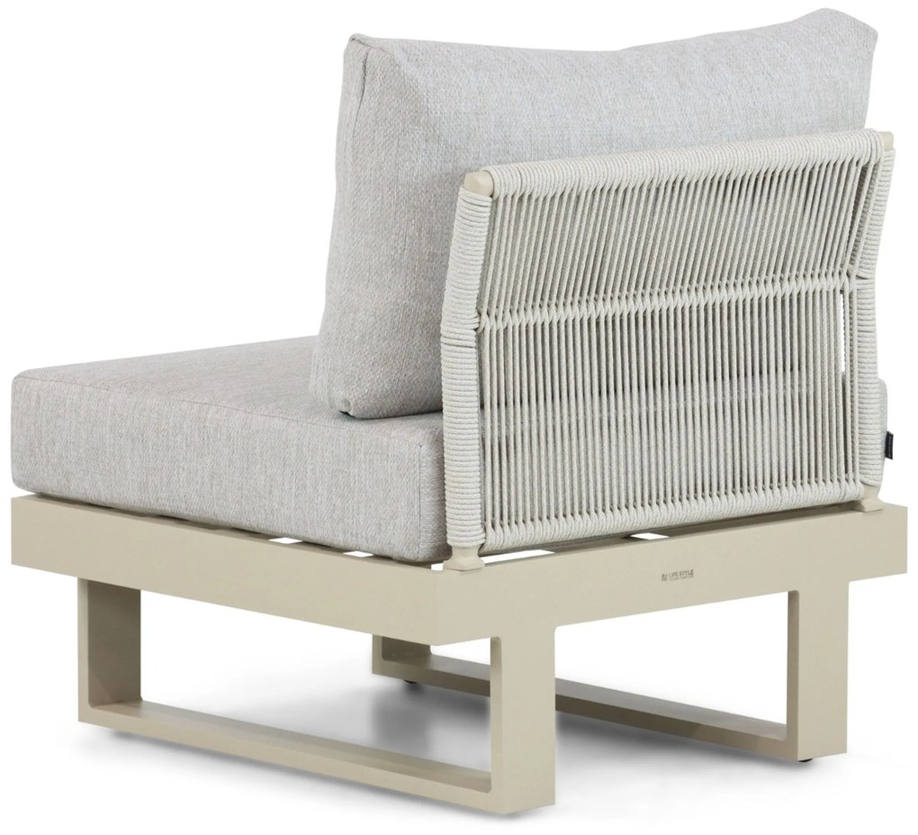 Hoek loungeset 6 personen Aluminium Taupe  Lifestyle Garden Furniture Lorenzo