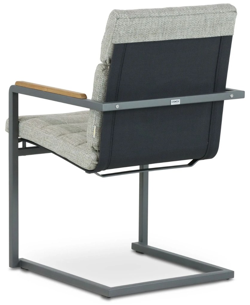 Tuinstoel Aluminium/teak Grijs-antraciet Osmen Orso