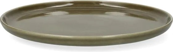Dinerbord, reactieve glazuur, steengoed, olijfgroen, Ø27 cm