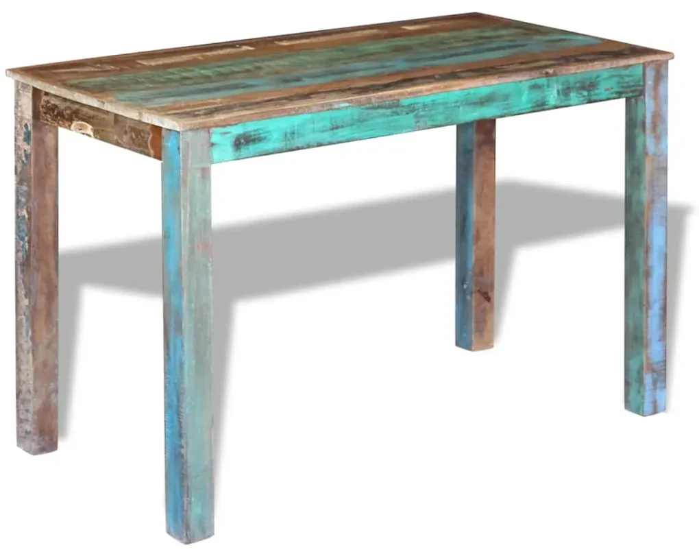 vidaXL Eettafel 115x60x76 cm massief gerecycled hout