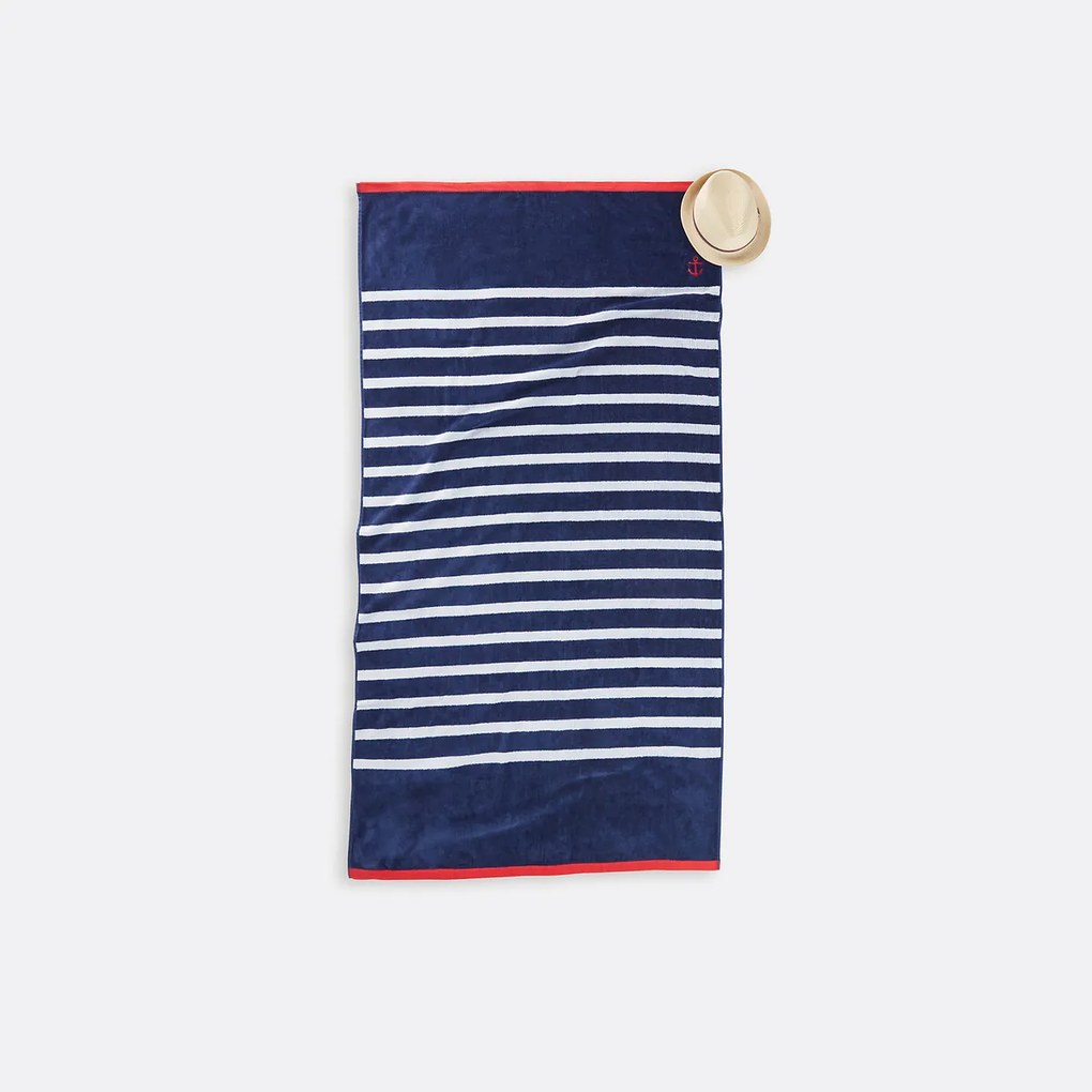 Badstof fluweel strandlaken 420 g/m², Marinière
