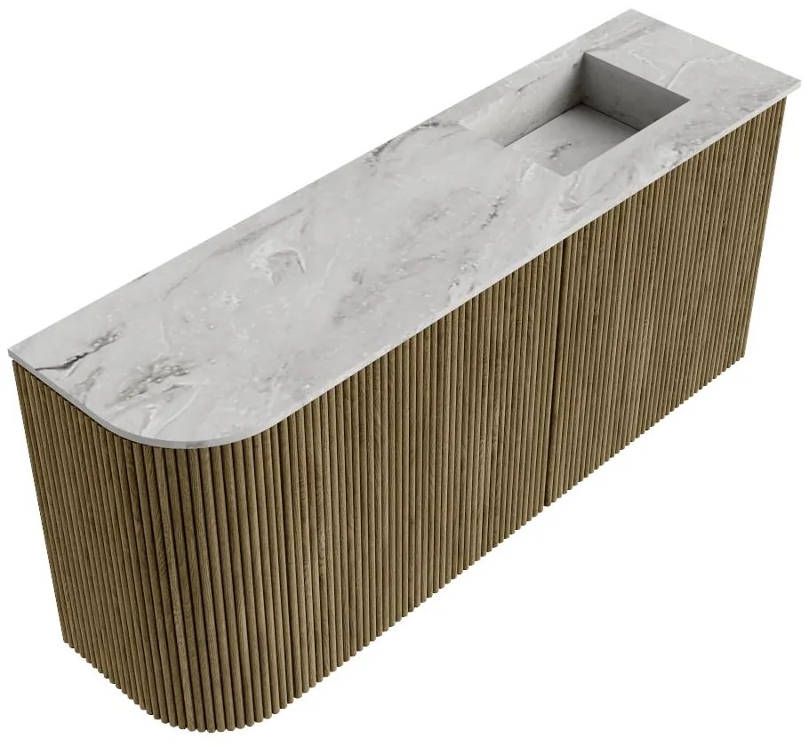 Mondiaz Joya DLux 90cm toiletmeubel ronding links dusk met wastafel faye rechts 1 kraangat glace