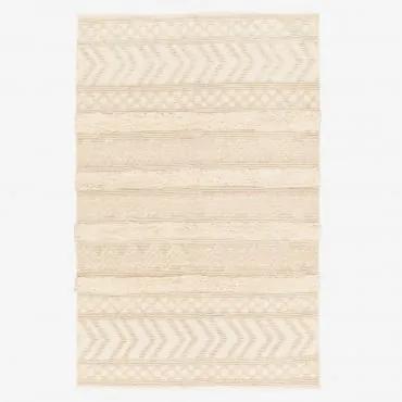 Vloerkleed van wol en katoen (255x164 cm) Lissi Style Beige – - Sklum