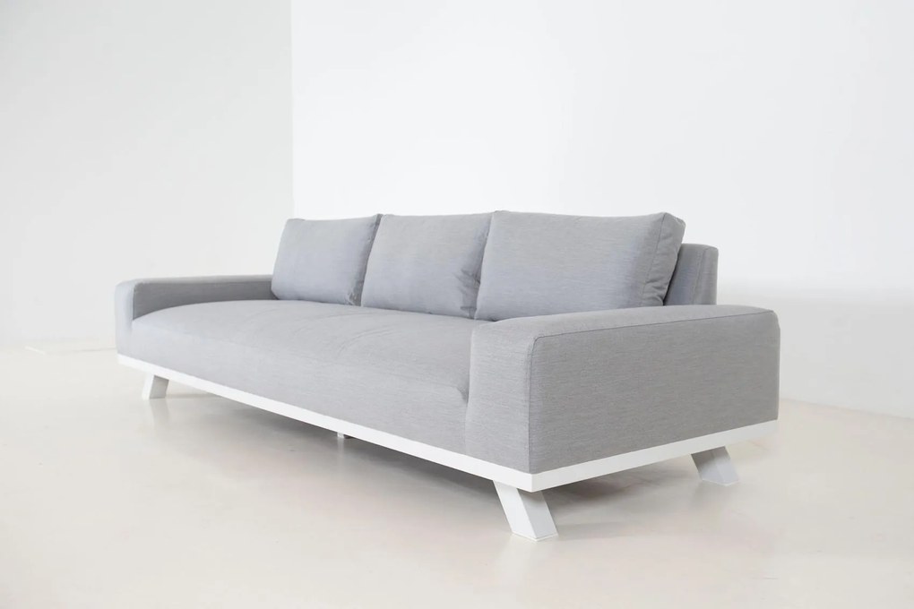 Flow. Easey 3-zits loungebank lead chiné All Weather loungeset Sunbrella Loungebank Stoel-bank loungeset outdoor textiel - weerbestendig