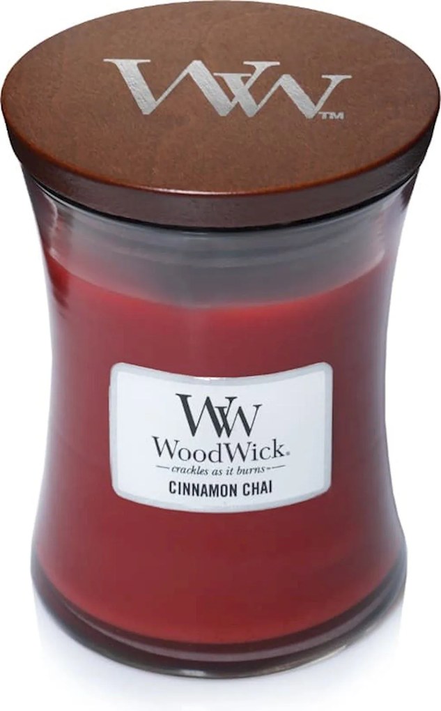 WoodWick geurkaars - Medium Hourglass - Cinnamon Chai