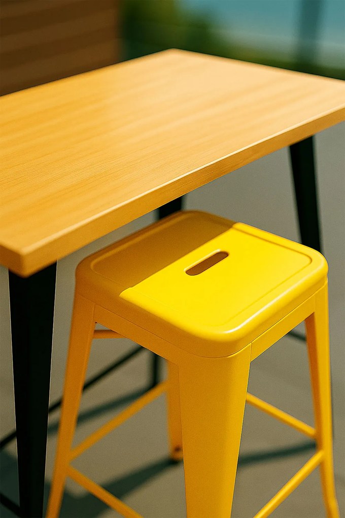 Torix Hoge Rechthoekige Tafel Natuurlijk Hout