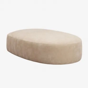 Chaise Longue Zitting Voor Modulaire Bank Giorgia Bekleed Chenille Licht Zandbruin - Sklum