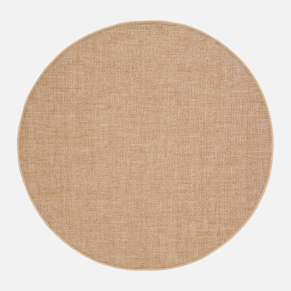 Rond vloerkleed met jute-effect voor binnen en buiten, ESSENY