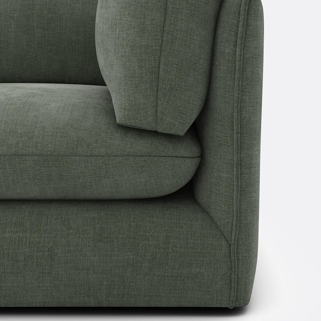 Modulaire 3-zitsbank in gestructureerde stof, Malo