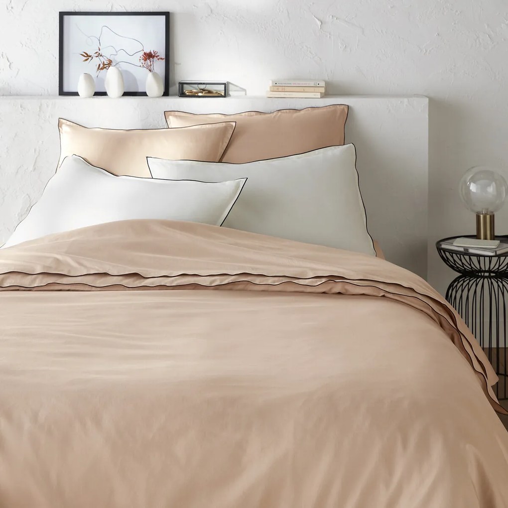 Kussensloop in gewassen katoensatijn van 118 draden, Victor uni