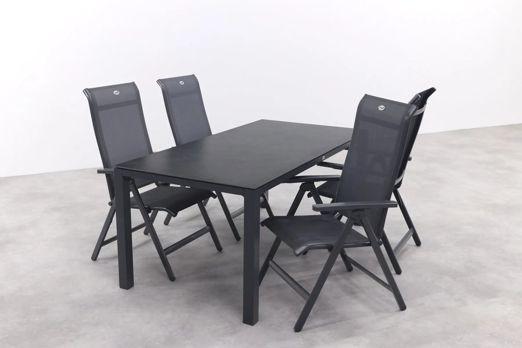 Hartman Milaan/Chaneo verstelbare tuinset - 180x90 cm. - 5-delig