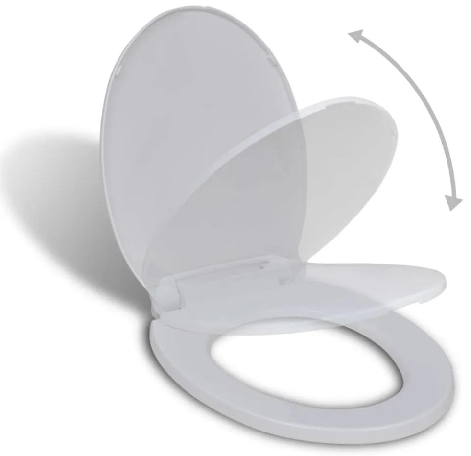 vidaXL Toiletbril soft-close ovaal wit