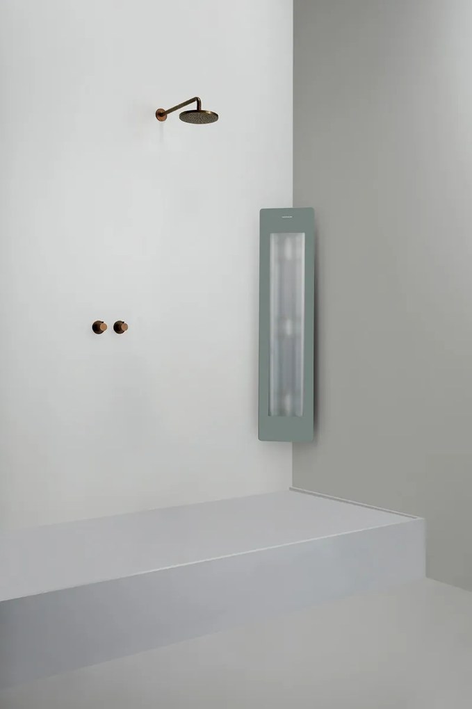 Sunshower Round One Medium Organic Grey infraroodlamp 33x140x10cm hoekopbouw