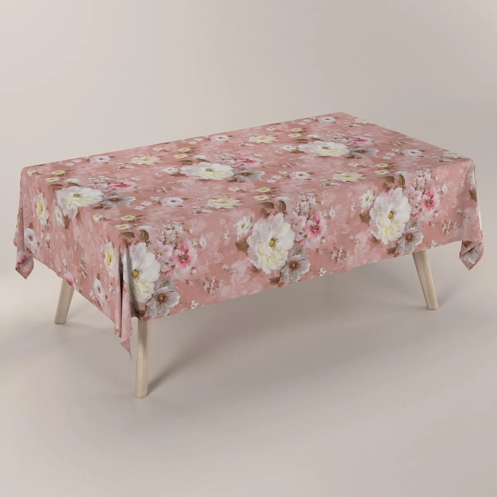 Dekoria Rechthoekig tafelkleed, roze, 130 x 130 cm