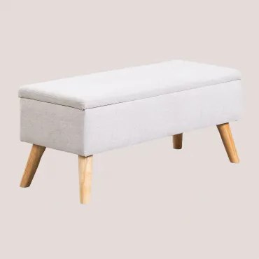 Adirane Gestoffeerde Kofferbakbank ↔︎ 100 Cm & Stof Crème Beige - Sklum