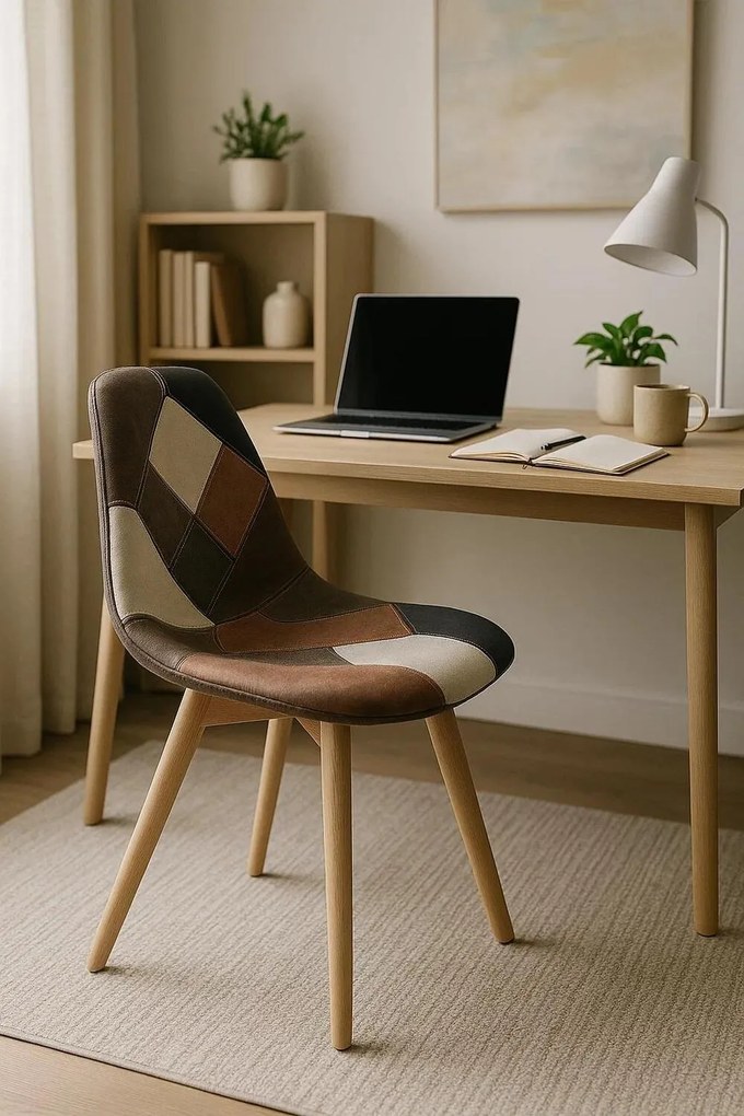 Kelen Patchwork Leatherette Stoel