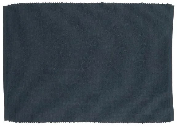 Placemat geribbeld, GOTS bio-katoen, indigo blauw,35 x 50 cm