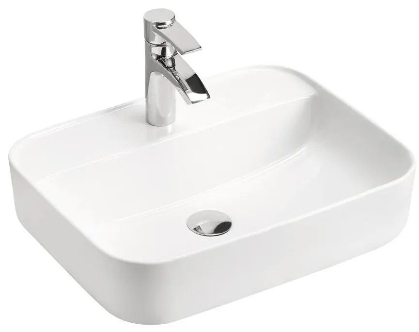 Comad Aruba White badkamermeubel 80cm met witte waskom eiken/wit