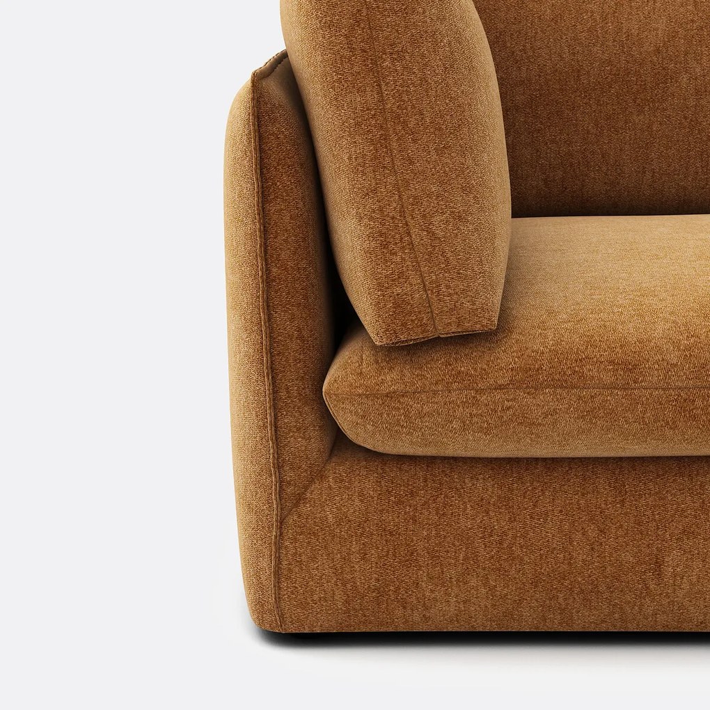 3-zits rechte bank in gevlekt polyester, MALO