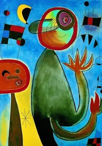 Kunstdruk Miro - Les Echelles En Rou De Feu, Joan Mir