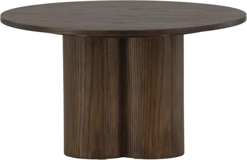 Salontafel Met Cilindervormige Poten Mocca - 80 X 80cm.
