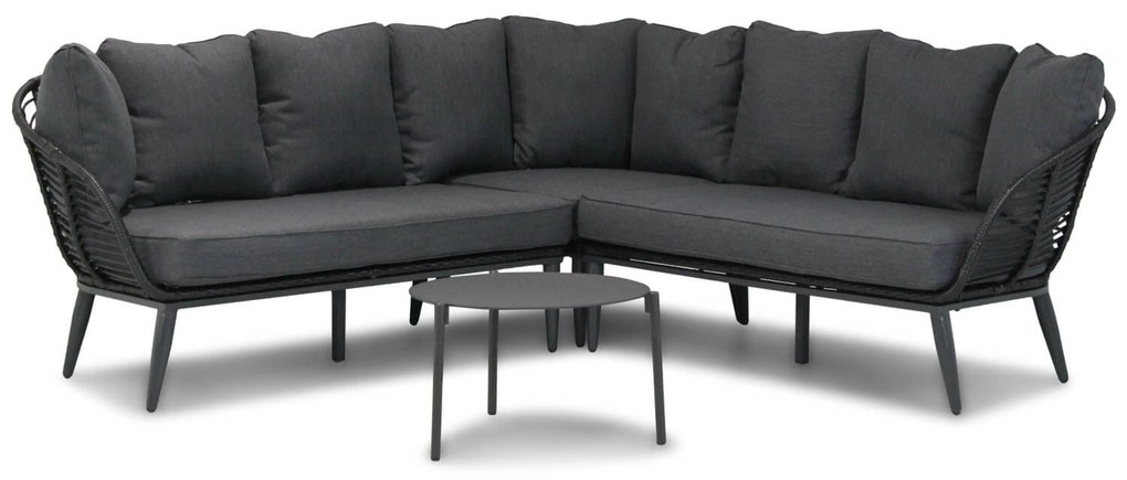 Hoek loungeset 4 personen Wicker Zwart Coco Coco Leonardo