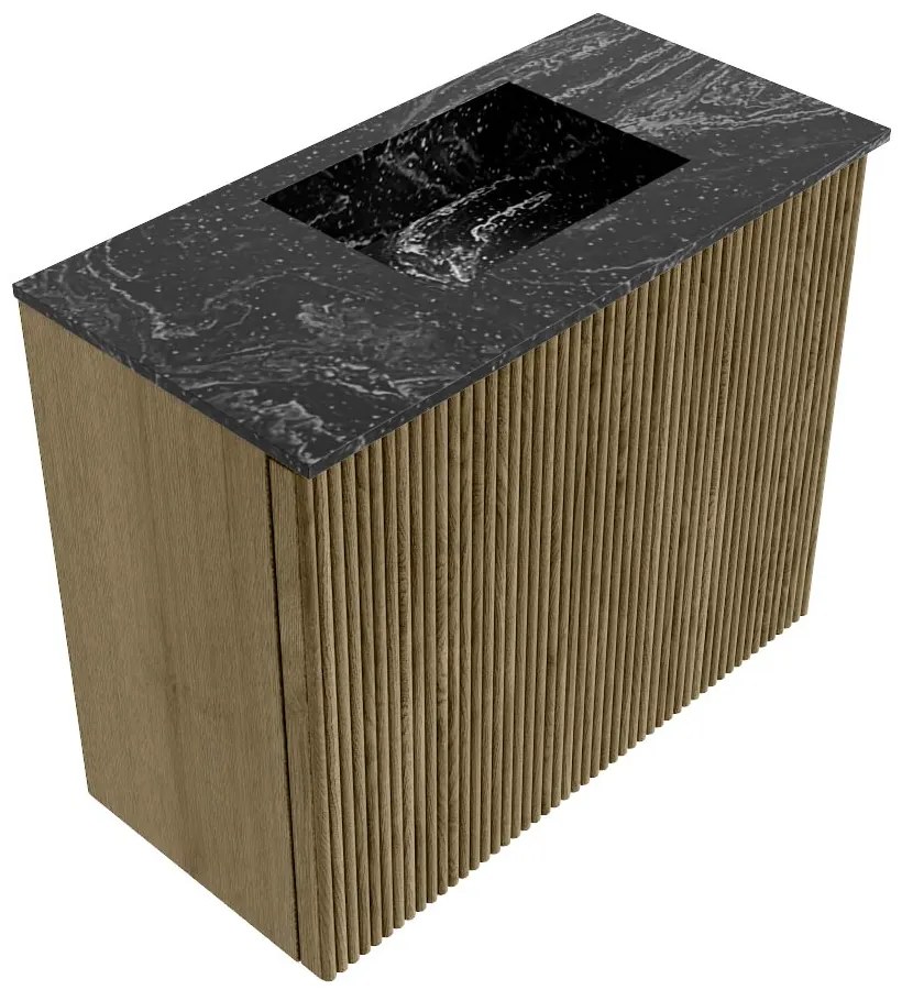 Mondiaz Joya DLux 50cm toiletmeubel dusk met wastafel faye rechts 1 kraangat lava