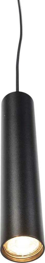 Design hanglamp zwart incl. rail adapter 3-fase - 3-Phase Tuba small