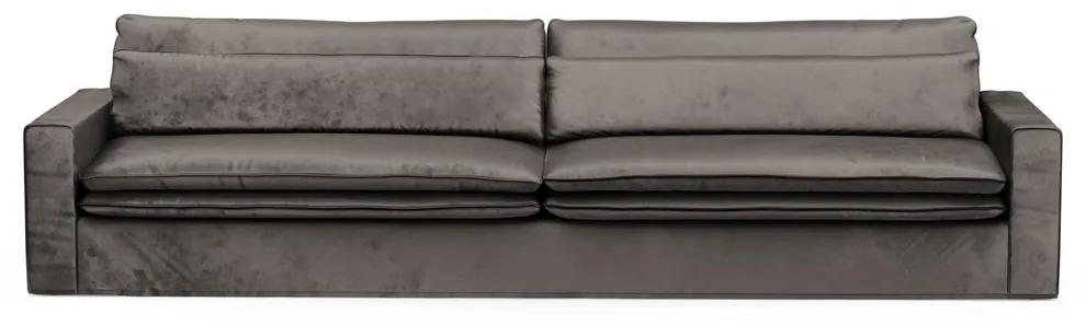 Rivièra Maison - Continental Sofa XL, velvet, grimaldi grey - Kleur: grijs