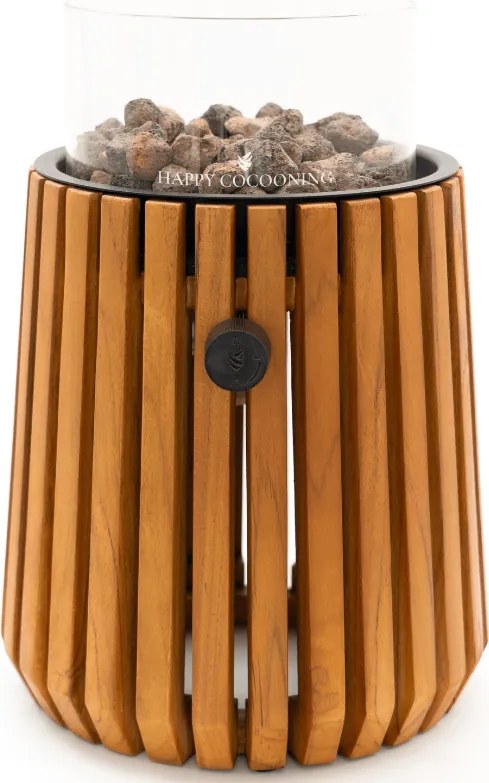 Happy Cocooning Lumi Lagune tafelbrander rond 21,5xH37 cm teak