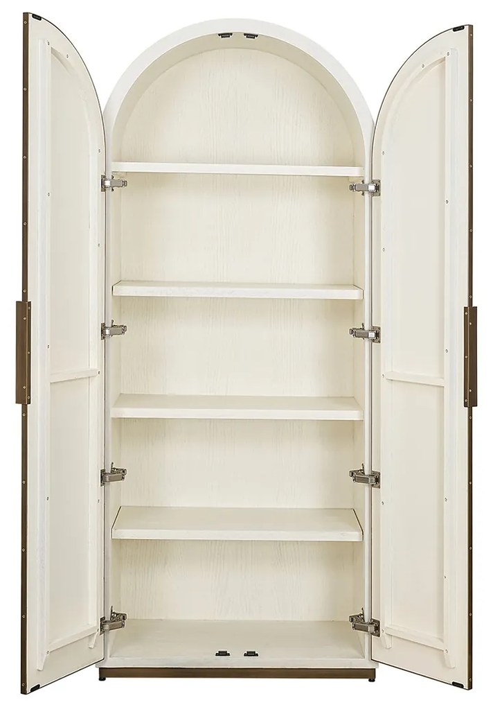 Richmond Interiors Tivoli Boogkast Beige Goud - 90x45x212cm.