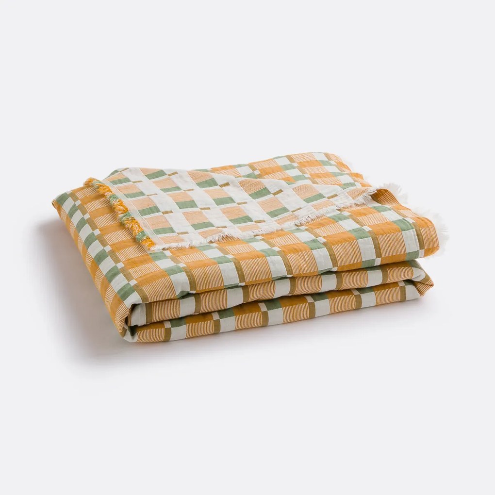 Jacquard plaid met geometrische motieven, Virna