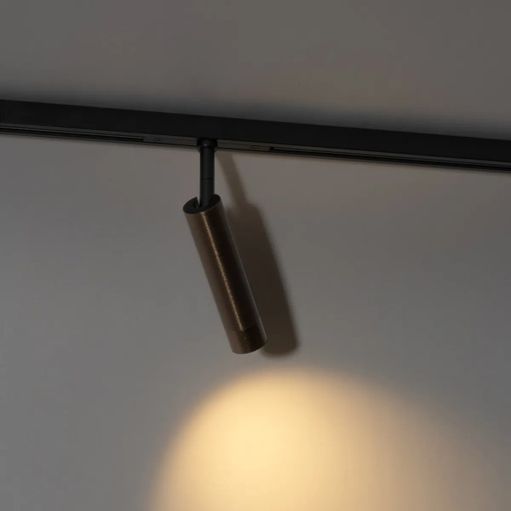 Moderne spot donker brons voor railsysteem 1-fase - Slimline Uzzy