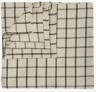 Oriska Katoenen Tafelkleed 150x150 Cm Tapiocabeige - Intens Mokkabruin - Sklum