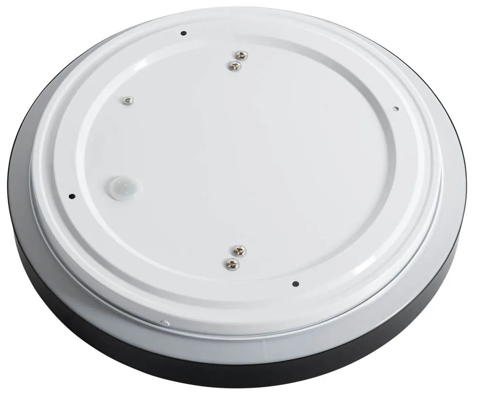 Moderne plafondlamp zwart met wit 35 cm IP44 - Walden