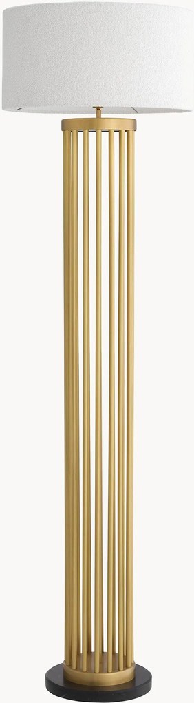 Bouclé vloerlamp Condo op marmeren voet