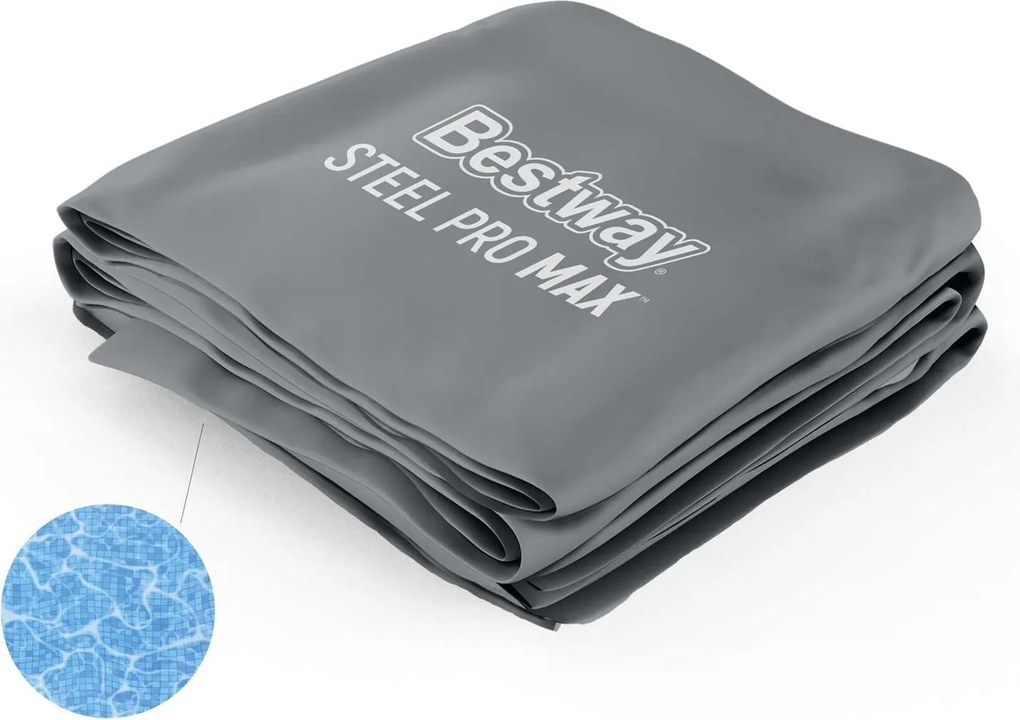 Reserveonderdeel - Bestway Steel Pro MAX Zwembadfolie - 404 x 201 x 100 cm - Rechthoek - Grijs - Spare parts