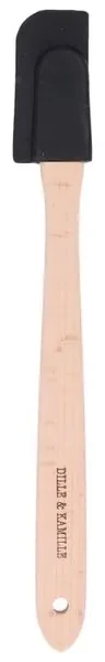 Pannenlikker, beukenhout en siliconen, zwart, 29 cm