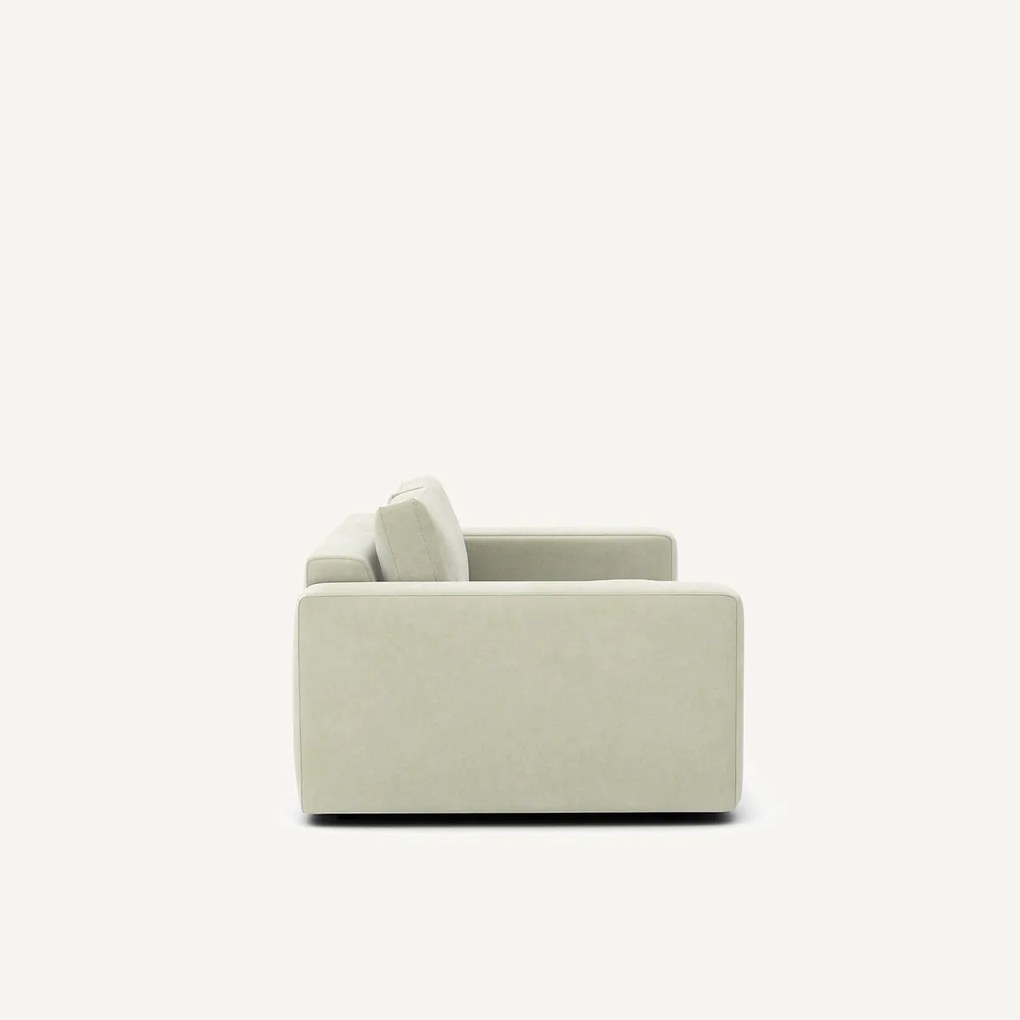 Compacte 3-zitsbank in stonewashed fluweel, SKANDER