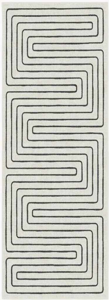 Wasbare laagpolige loper Labyrinth van Jonathan Adler