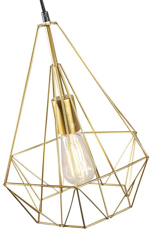 Industriële hanglamp goud - Carcass Design, Modern Minimalistisch E27 Draadlamp rond Binnenverlichting Lamp
