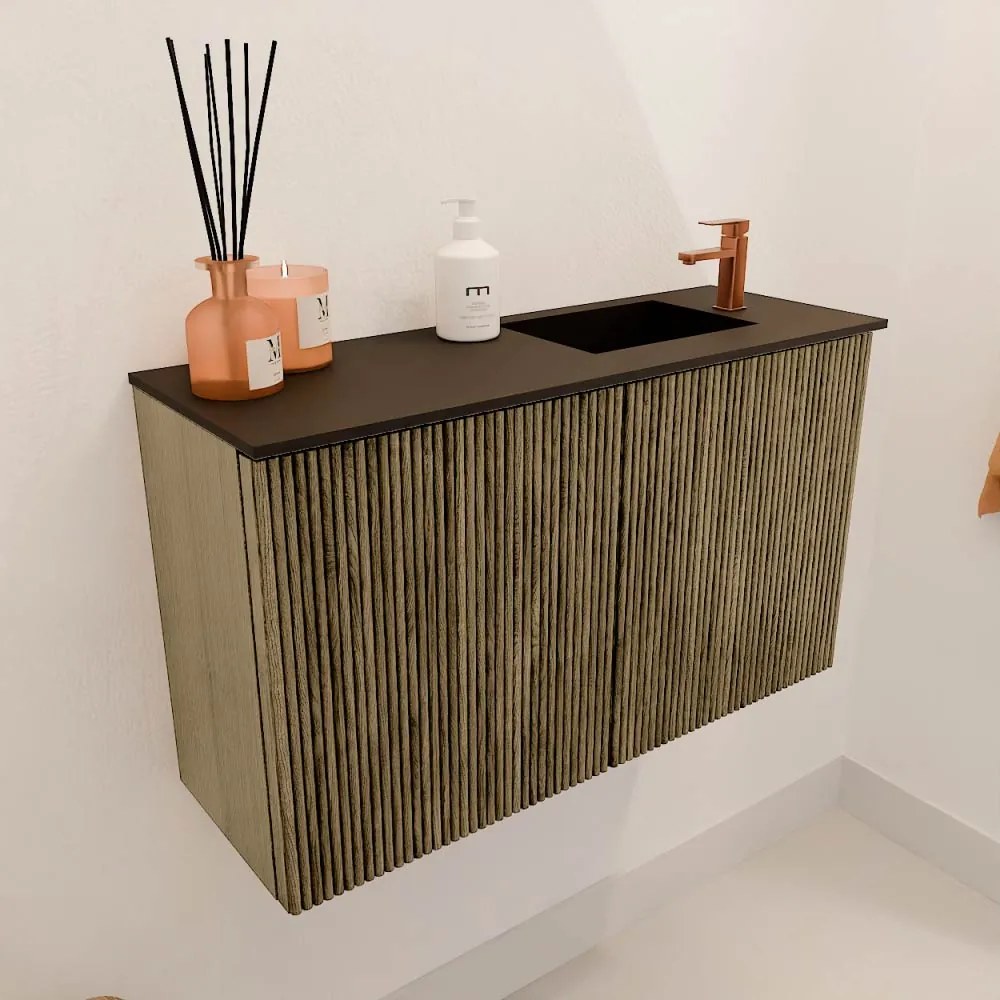 Mondiaz Joya 70cm toiletmeubel dusk met wastafel faye rechts 1 kraangat urban