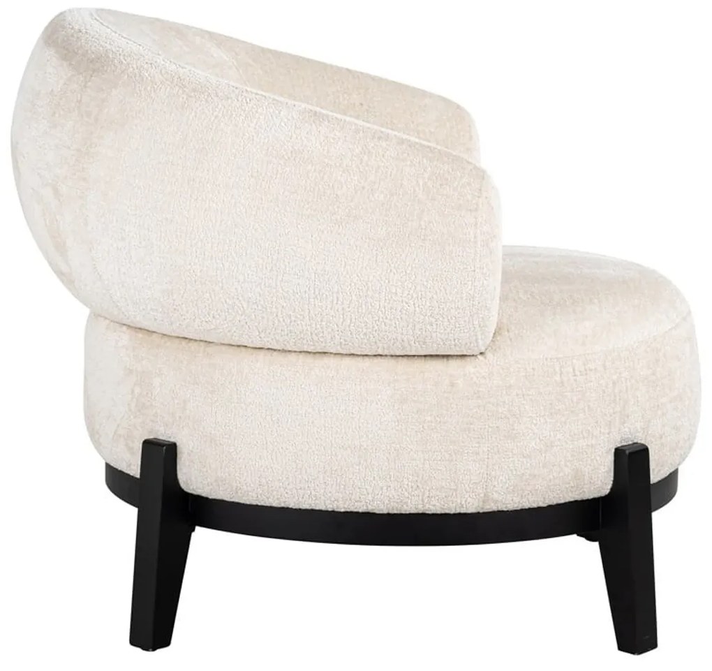 Richmond Interiors Montana Ronde Fauteuil Wit Chenille