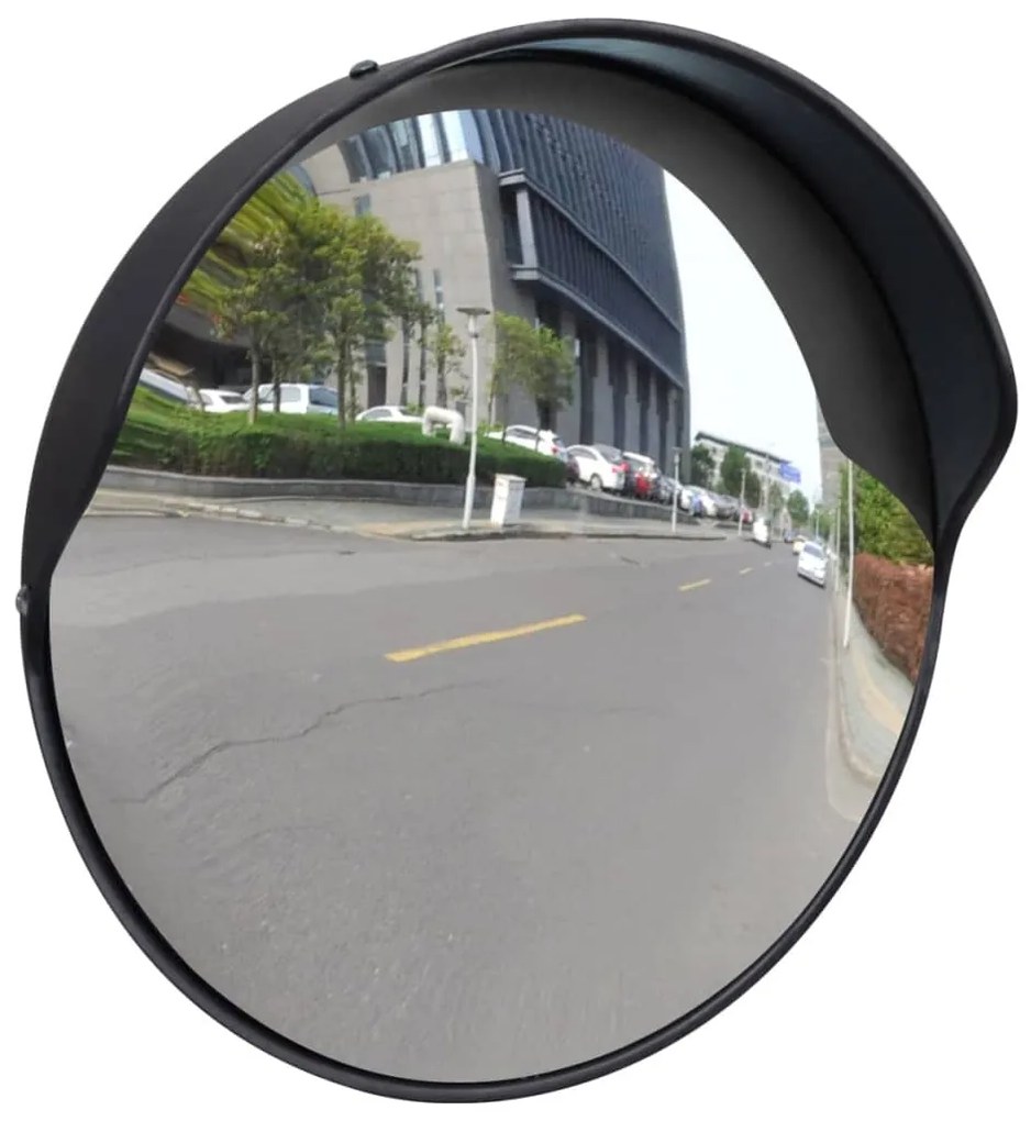 vidaXL Verkeersspiegel voor buiten 30 cm PC-kunststof zwart