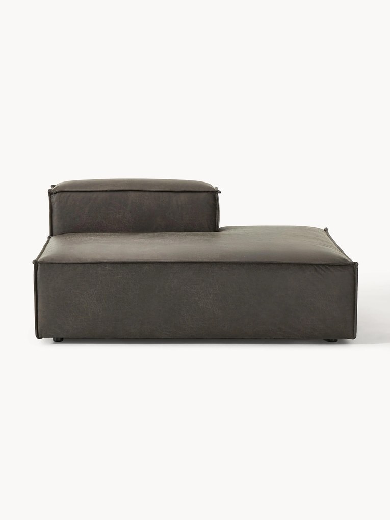 Leren chaise longue module Lennon