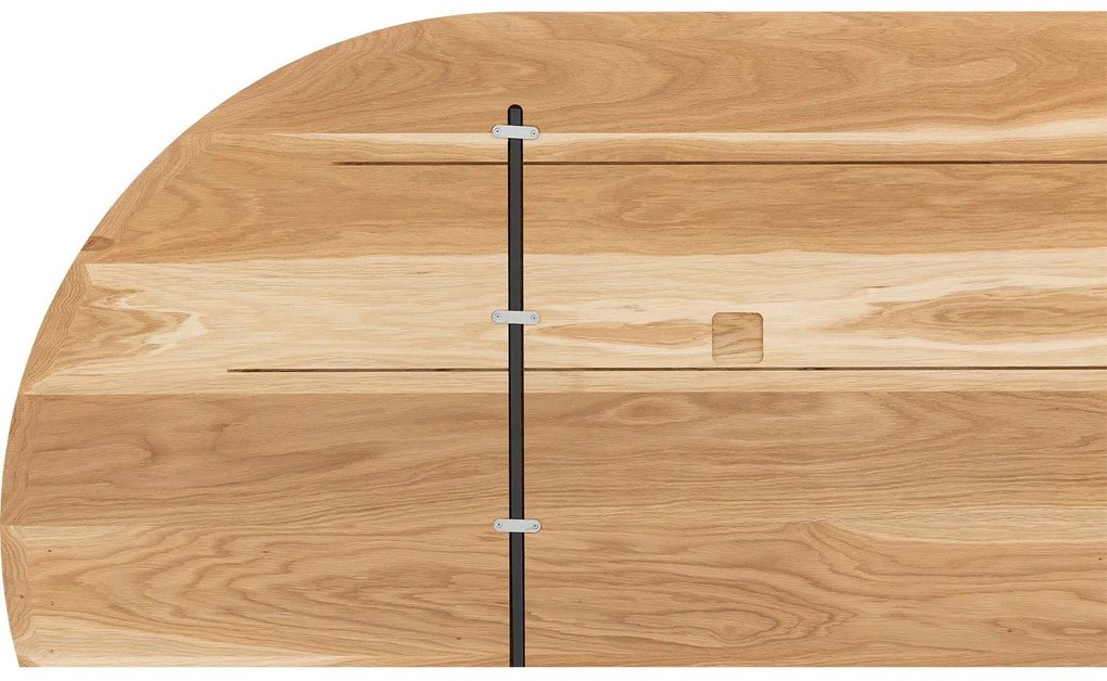 Goossens Excellent Eettafel Uniek, Semi rond 200 x 100 cm