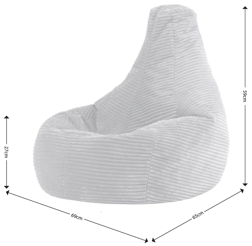 Chillz Kinder Zitzak Corduroy - Denim Blue