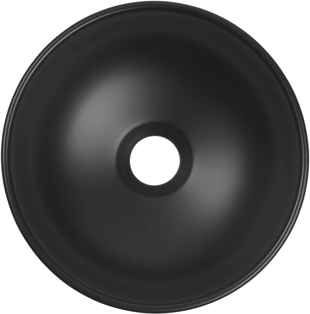 Saqu Soft ronde waskom Ø28x10cm keramiek mat zwart