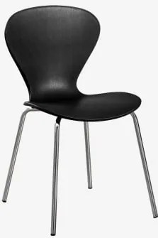 Stapelbare Eetkamerstoelen Set Van 4 Uit Grijs – Chroom & Polypropyleen Zwart - Sklum